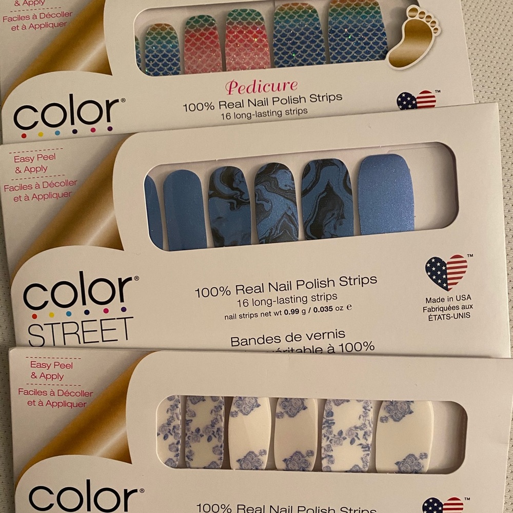Color Street 3 pack. Nails. Manicure. Pedicure